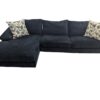 Black L-Shaped Sectional Couch w/ Chaise - Image 2