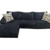 Black L-Shaped Sectional Couch w/ Chaise - Image 4