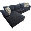 Black L-Shaped Sectional Couch w/ Chaise