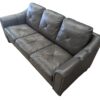 Gray Tufted Leather Couch - Image 3