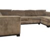 Olive Jonathon Louis Microfiber Tufted U-Shaped Sectional w/ Chaise - Image 2