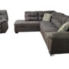 Gray Ashley Microfiber Sectional and Recliner Chair Set - Image 3