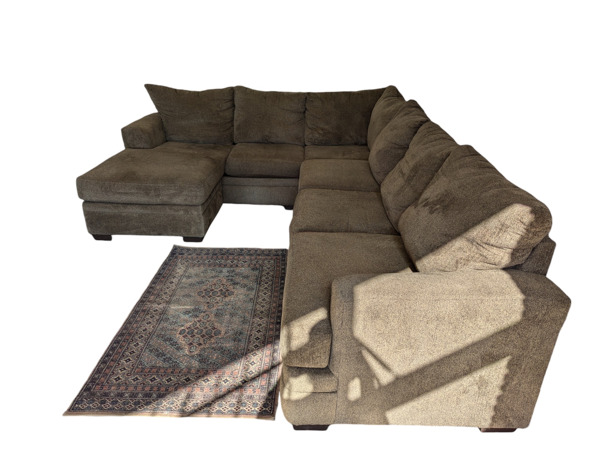 Brown Reversible Chaise Sectional The Good Couch