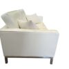 White Faux Leather Loveseat - Image 4
