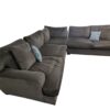 Cindy Crawford Taupe 3pc L-Shaped Sectional - Image 4