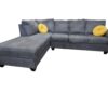 Dark Grey L Shaped Chaise Sectional - Image 5