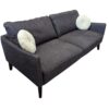 Black Cloth 2-Seat Couch - Image 3