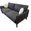 Black Cloth 2-Seat Couch - Image 4