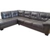 Grey Leather Ashley Furniture Sectional - Image 3