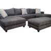 Charcoal Grey Double Chaise Sectional - Image 3