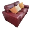 Red Leather Loveseat - Image 3
