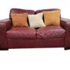 Red Leather Loveseat