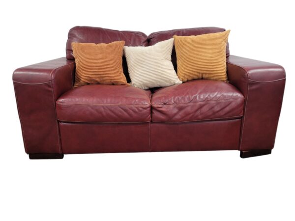 Red Leather Loveseat
