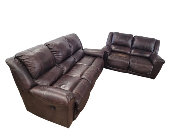 Leather Recliner Couch & Loveseat Set - Image 3