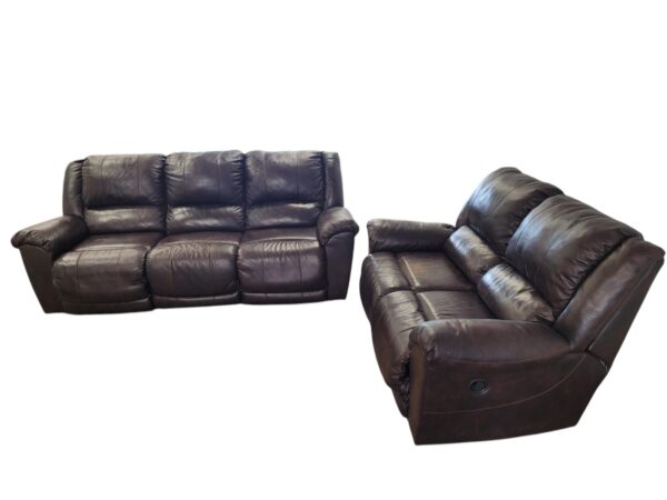 Leather Recliner Couch & Loveseat Set - Image 4