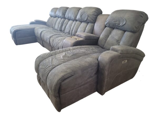 Grey Electric Recliner Sectional - Image 4