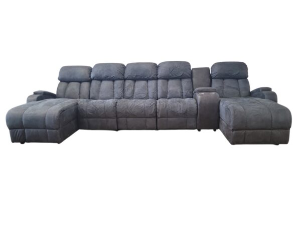 Grey Electric Recliner Sectional