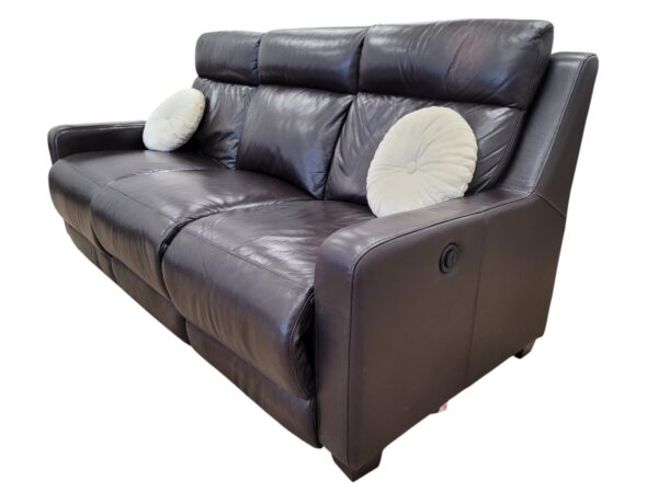 Leather 3-Seat Recliner Couch - Image 4