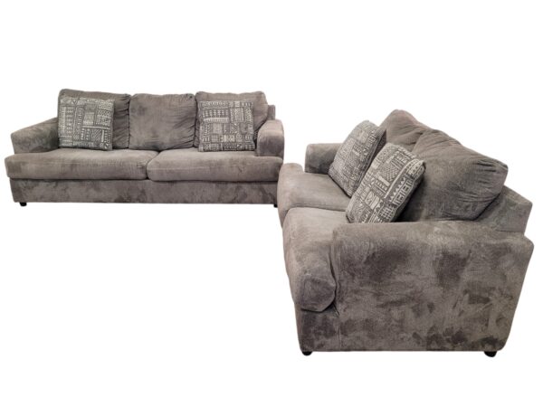 Grey Couch & Loveseat Set - Image 4