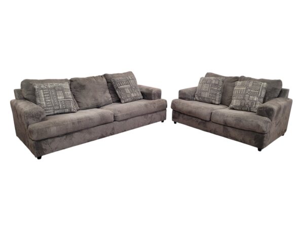 Grey Couch & Loveseat Set