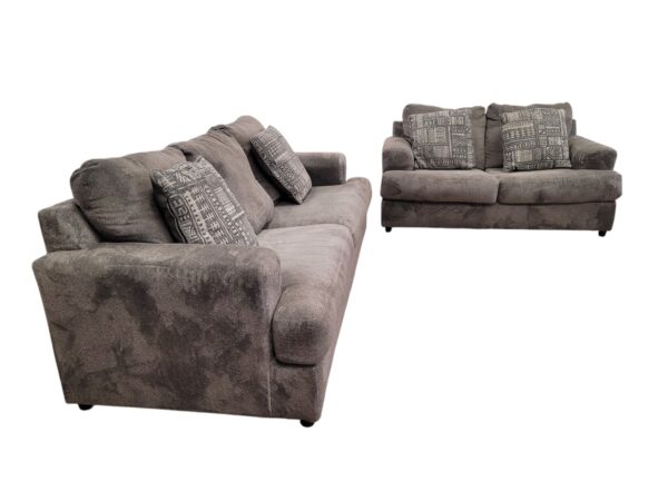Grey Couch & Loveseat Set - Image 3