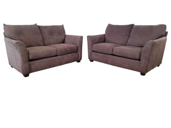 Brown Dual Loveseat Set