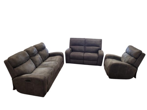 Flexsteel Power Recliner Set – Gray Couch, Loveseat, and Chair - Image 4
