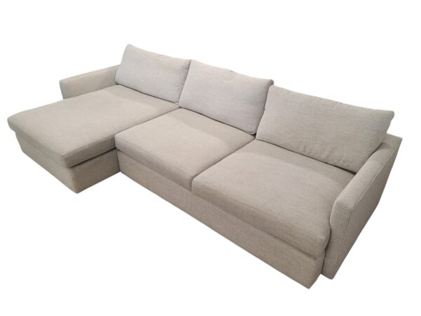 Crate & Barrell Light Gray Chaise Sectional - Image 4