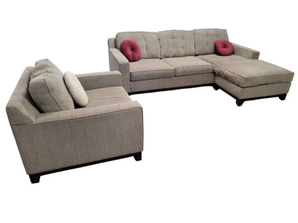 Jonathan Louis Reversible Chaise Sectional & Chair Set - Image 3