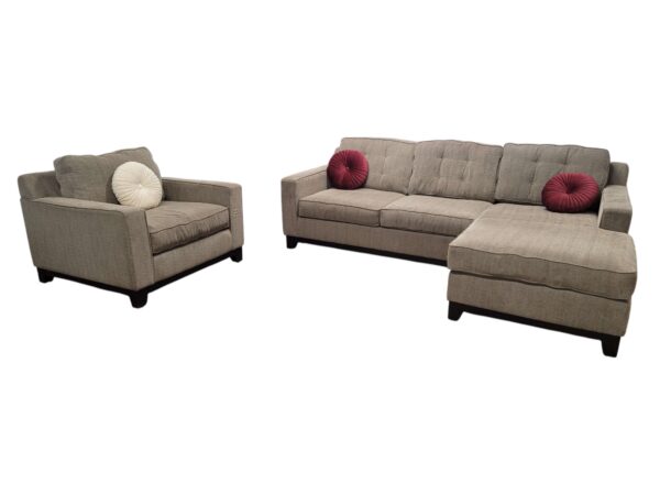 Jonathan Louis Reversible Chaise Sectional & Chair Set
