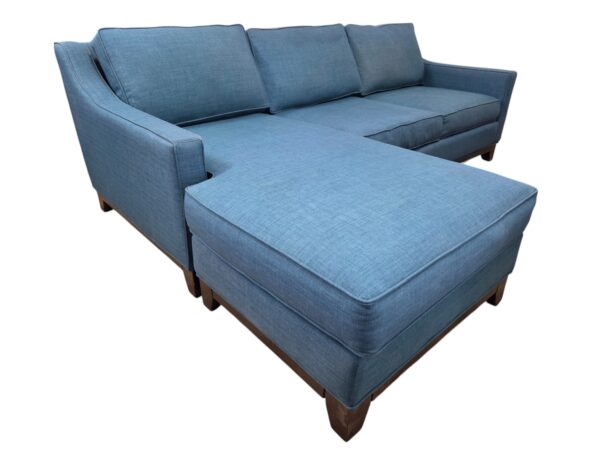 Jonathan Louis Vintage MCM Turquoise Reversible Chaise Couch - Image 3