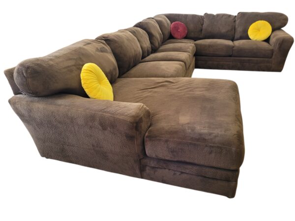 Large Microfiber U-Shaped Sectional - Image 3
