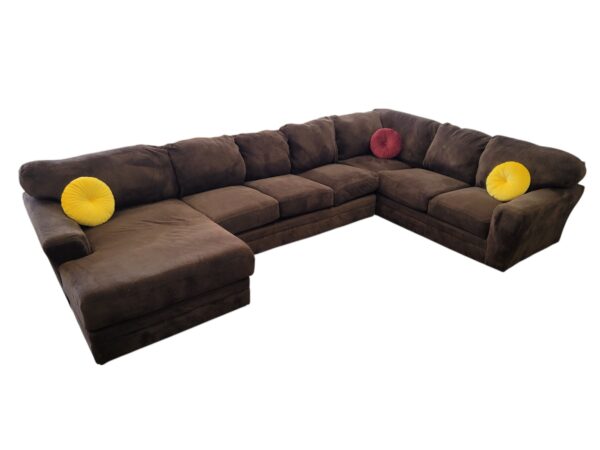 Large Microfiber U-Shaped Sectional