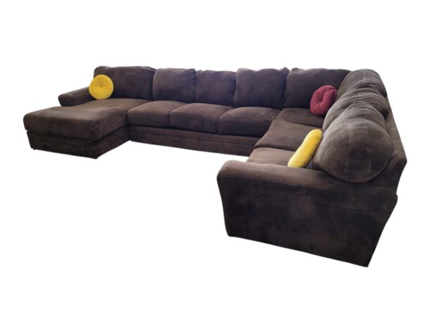 Large Microfiber U-Shaped Sectional - Image 4