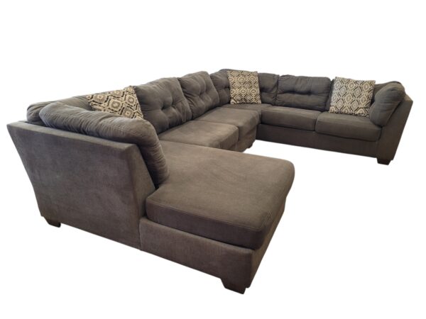 Grey U-Shaped Sectional - Image 3