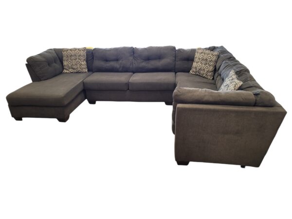 Grey U-Shaped Sectional - Image 4