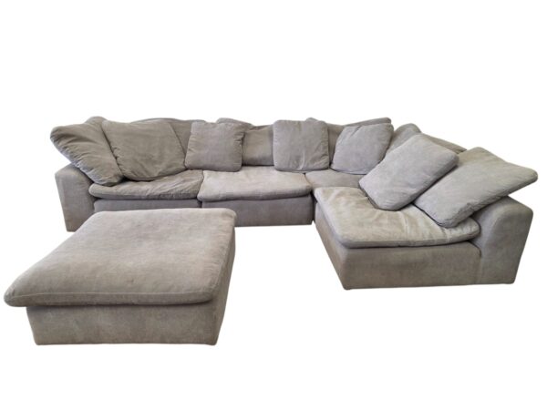 Grey 5pc Modular Sectional