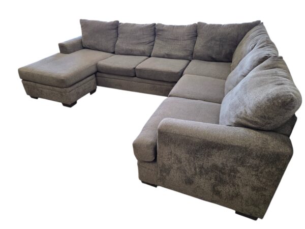 Grey U-Shaped Sectional - Image 4