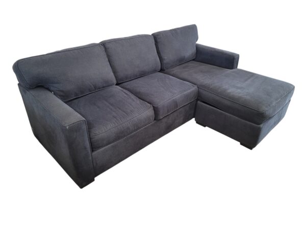 Black Reversible Chaise Sleeper Sectional - Image 3