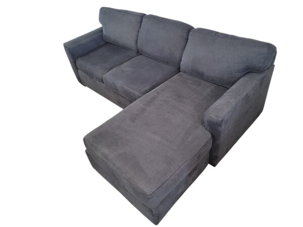 Black Reversible Chaise Sleeper Sectional - Image 4