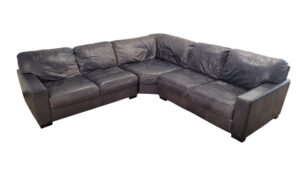 Gray Leather Sectional