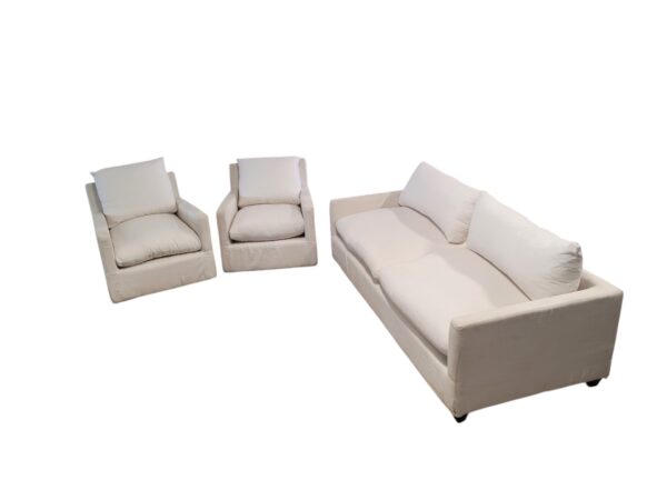 Cream Couch & Chairs Set - Image 3