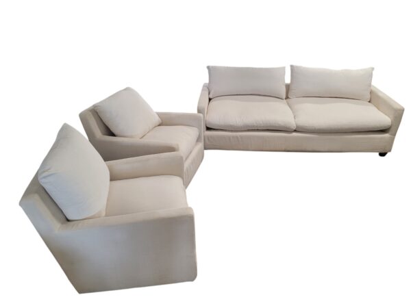 Cream Couch & Chairs Set - Image 4