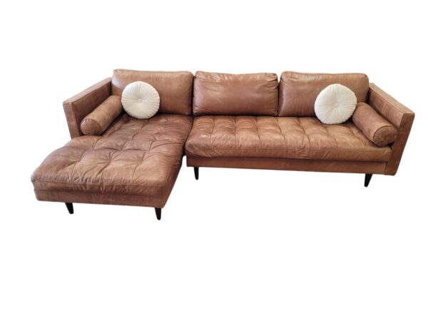 Leather Joybird MCM Sectional