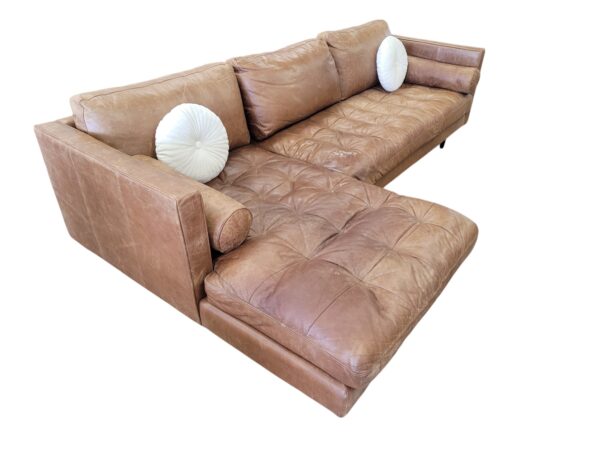 Leather Joybird MCM Sectional - Image 3