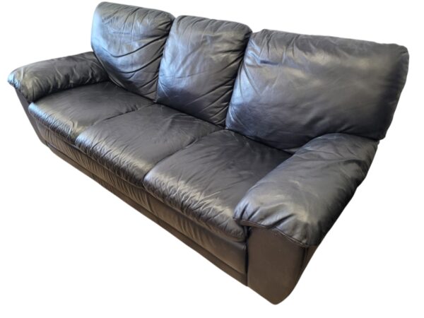 Black Leather Couch - Image 4