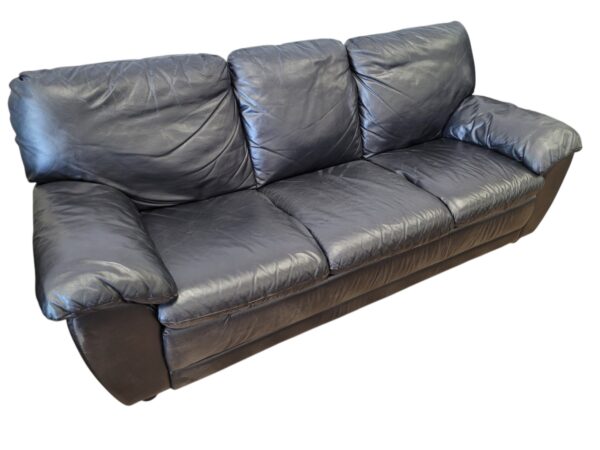 Black Leather Couch - Image 3