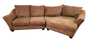 Brown Couch with Cuddler