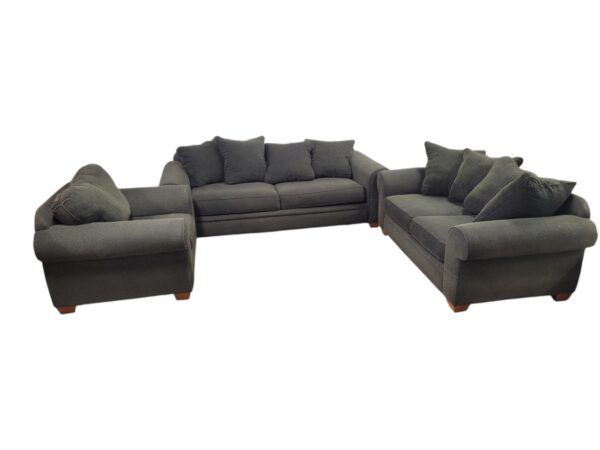 Emerald Green Couch, Loveseat & Chair Set