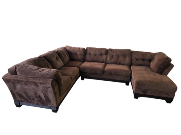 Microfiber U-Shaped Sectional